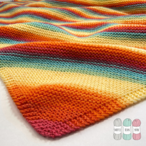 How to Knit a Corner to Corner Garter Stitch Blanket | Rectangle or Square