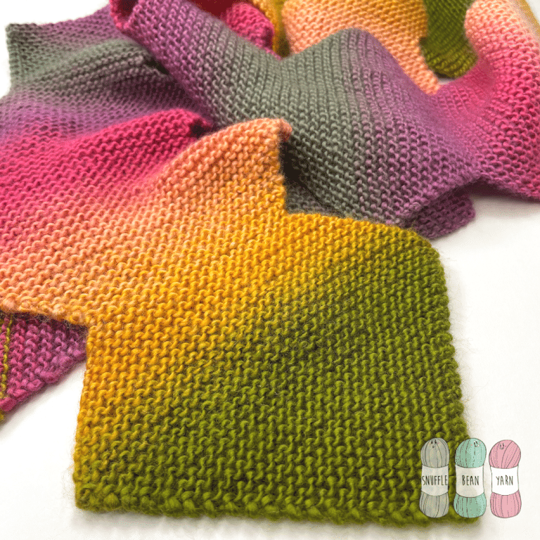 "Crocodile Smile" Knitted Scarf