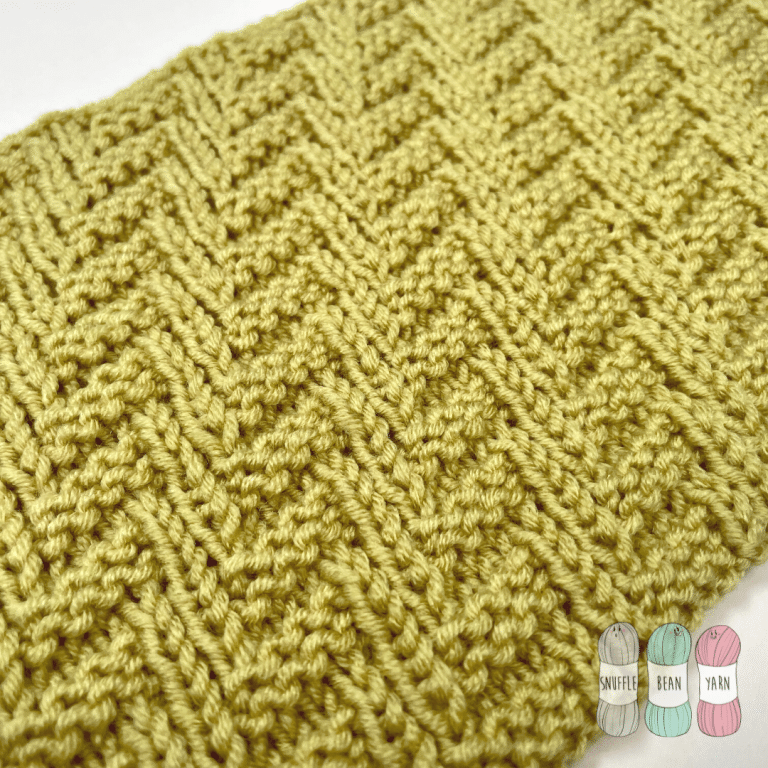 How to Knit Diagonal Chevron Zig-Zag Stitch