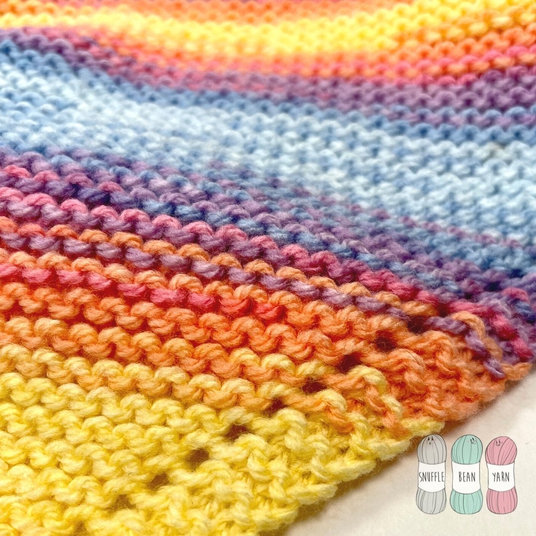 How to Knit a Diangonal Baby Blanket Rectangle or Square — Snufflebean Yarn
