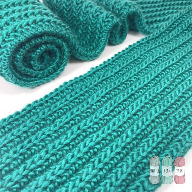 Chunky "No Purl" Ribbed Scarf