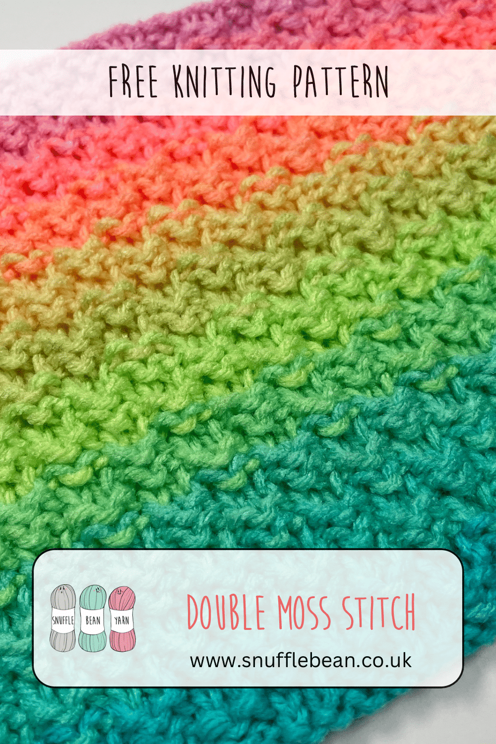 How to Knit Double Moss Stitch [Free Video Tutorial & Written Pattern ...