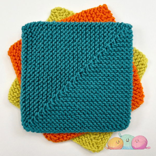 How to Knit a Ridged Mitred Square [free knitting pattern and video tutorial]