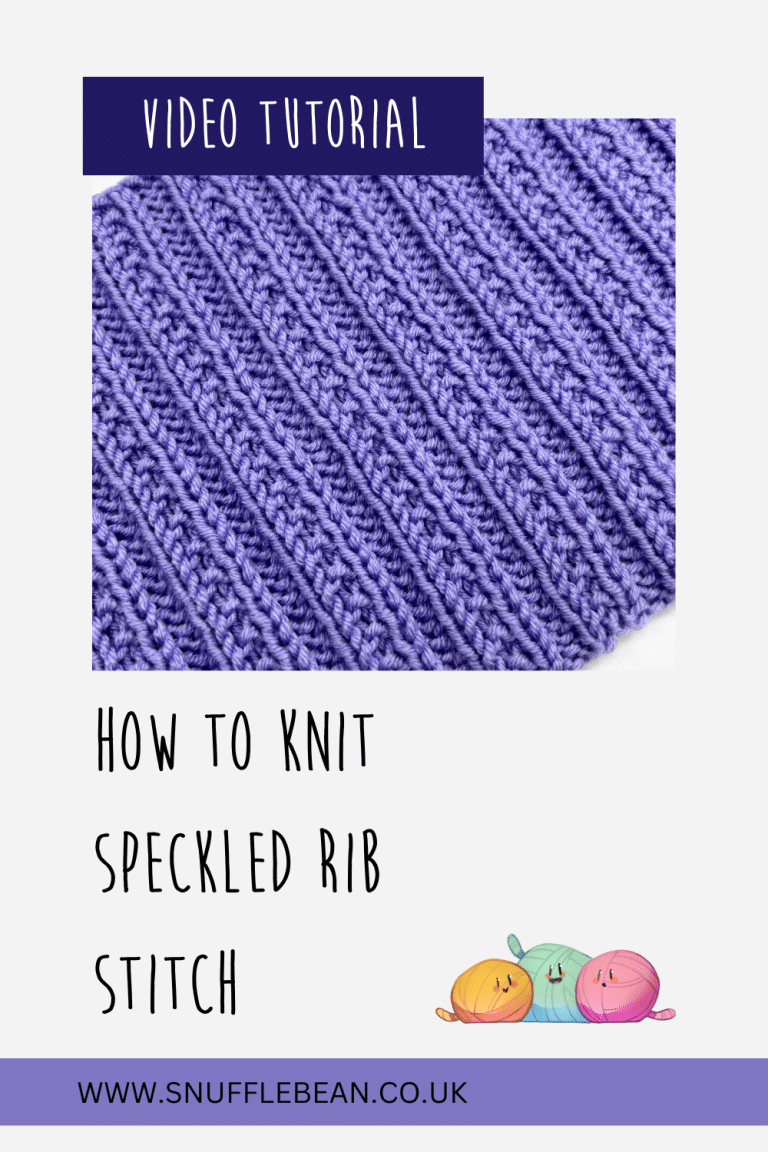How to Knit Speckled Rib Stitch [Free Video Tutorial & Written Pattern ...