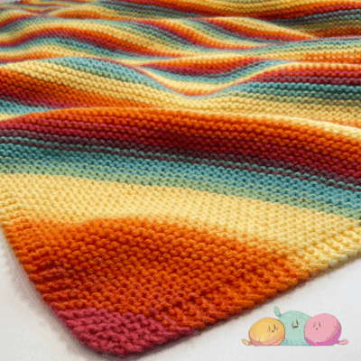 Diagonal Baby Blanket PDF KNITTING PATTERN