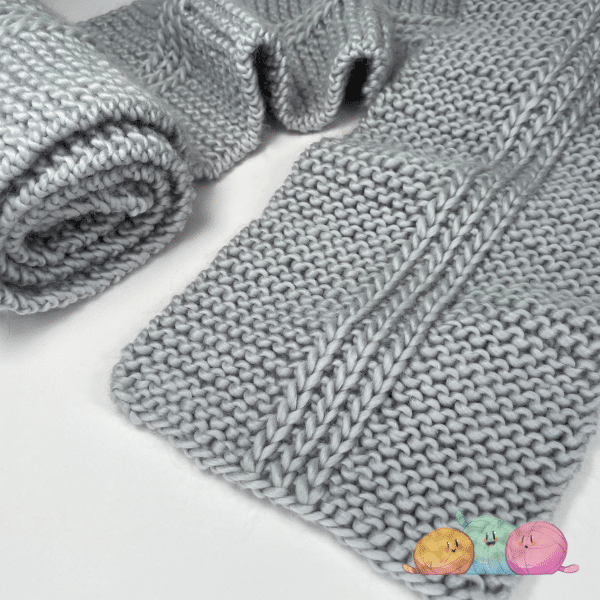 Easy Knit Chunky Scarf PDF KNITTING PATTERN