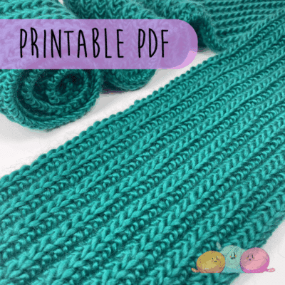 Chunky "No Purl" Ribbed Scarf PDF KNITTING PATTERN
