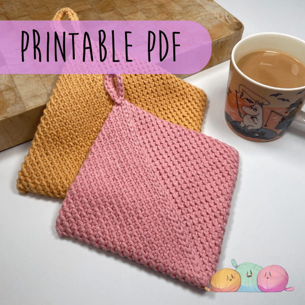 No Sew Potholder PDF CROCHET PATTERN