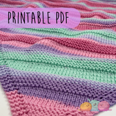Striped Diagonal Baby Blanket PDF KNITTING PATTERN