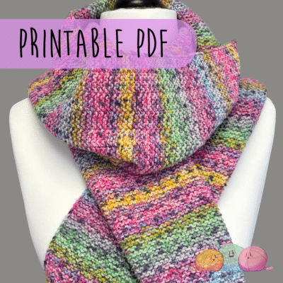 Bonfire Night Scarf PDF KNITTING PATTERN