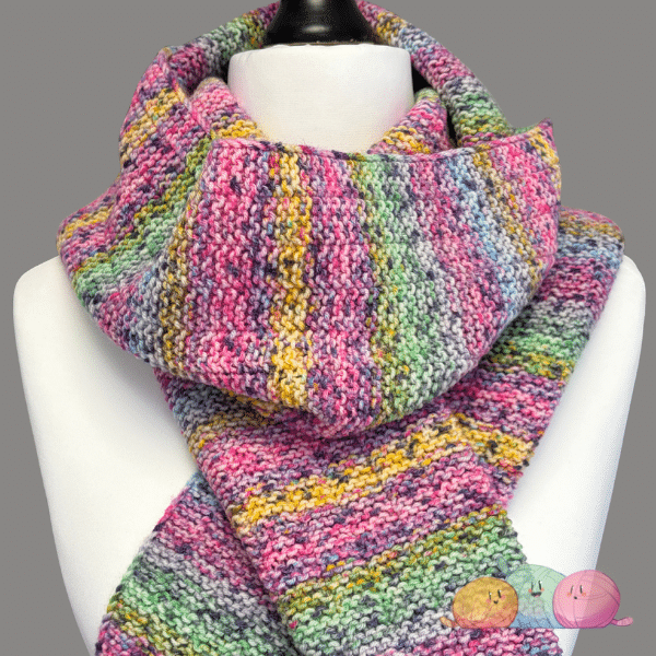 How to Knit the Bonfire Night Scarf [Free Written Pattern and Video Tutorial]